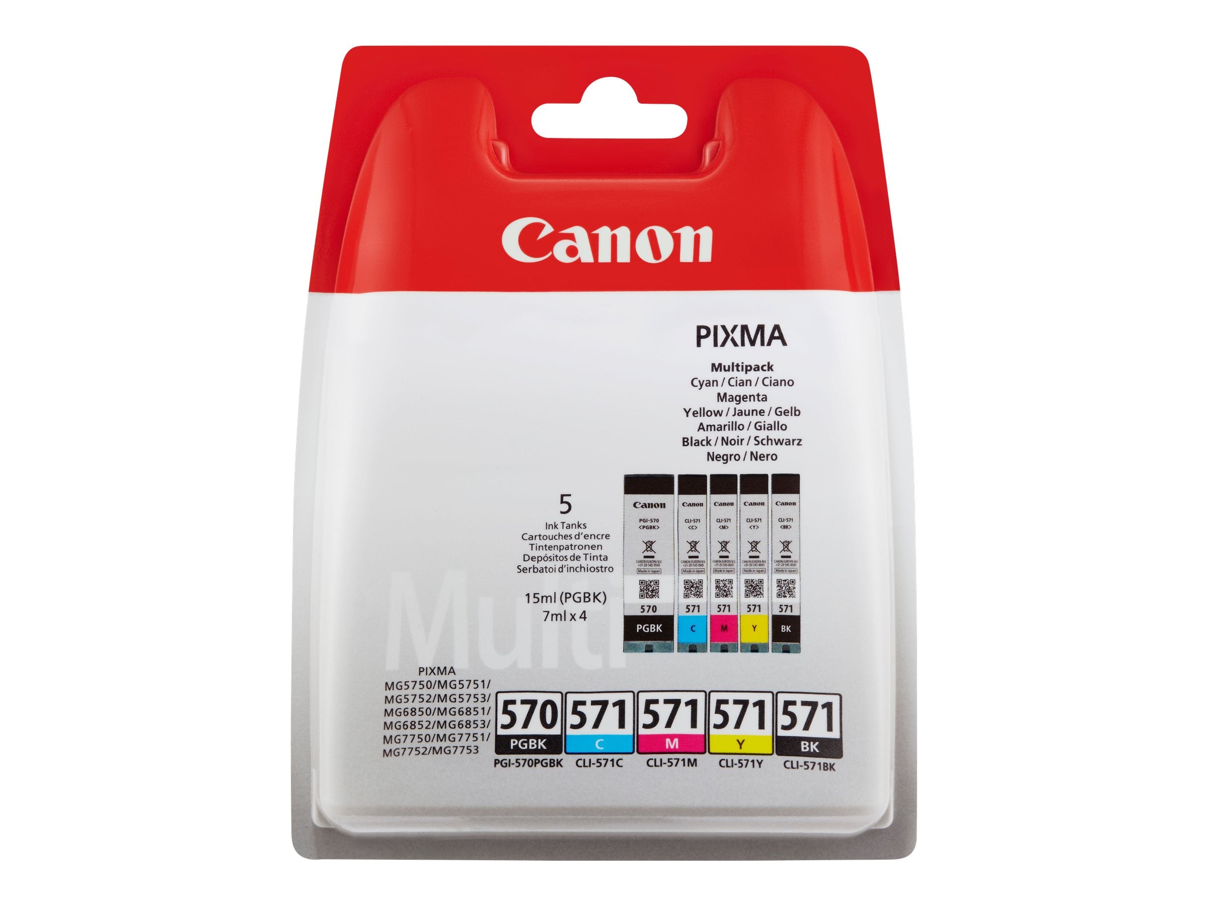 Canon PIXMA blækpatron multipakke.