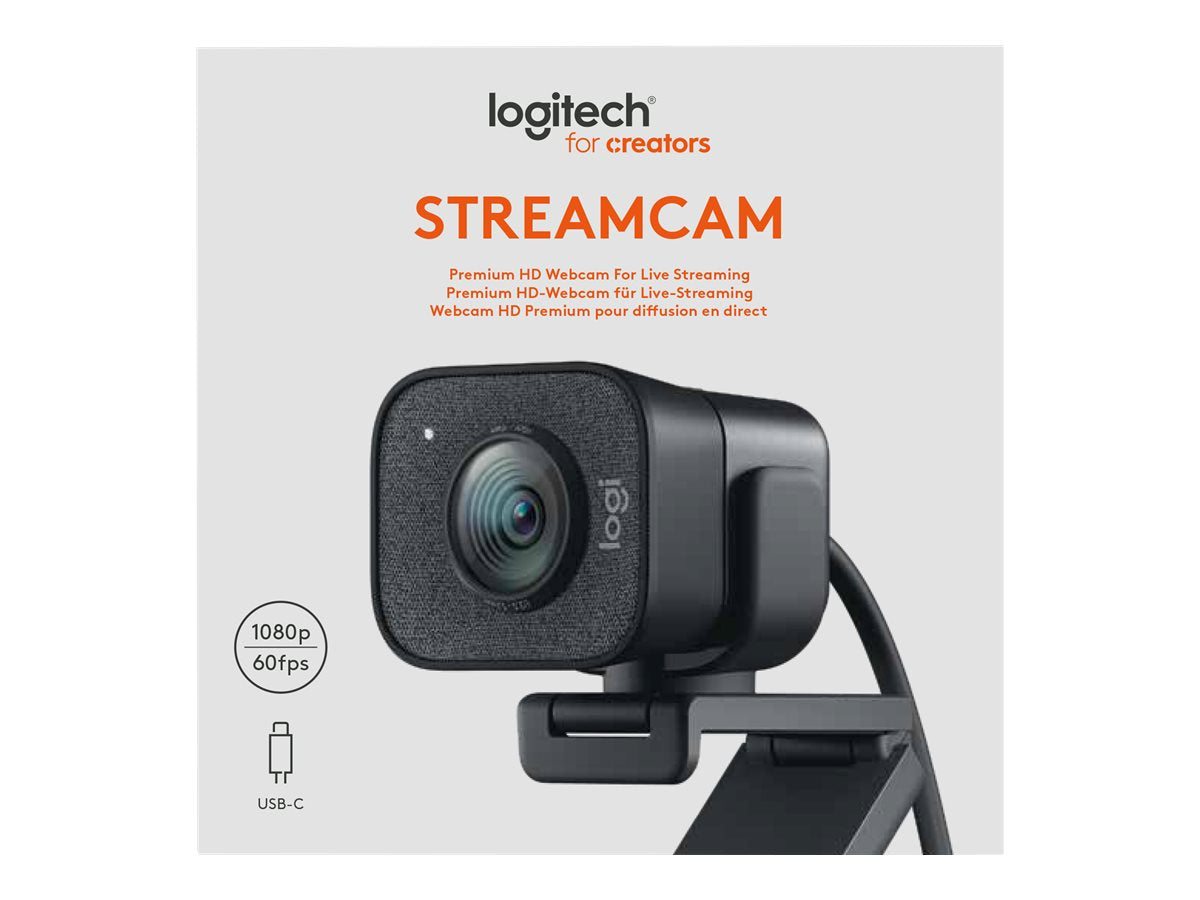 Logitech StreamCam webcam i emballage.