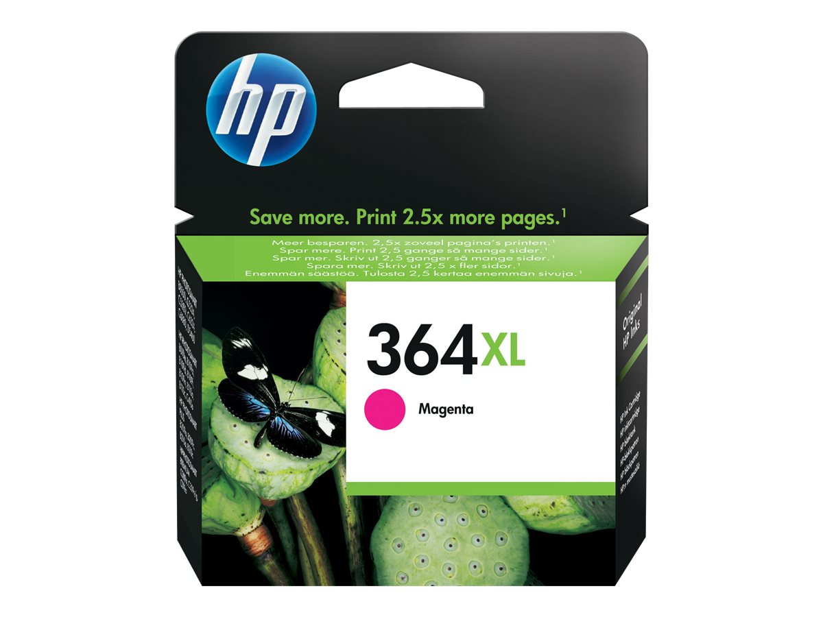HP 364XL magenta blækpatron emballage.
