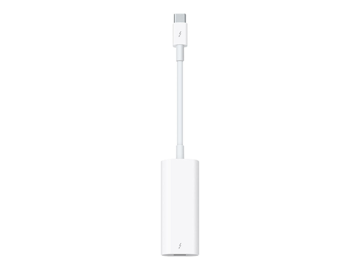 Hvid adapter med USB-C tilslutning.