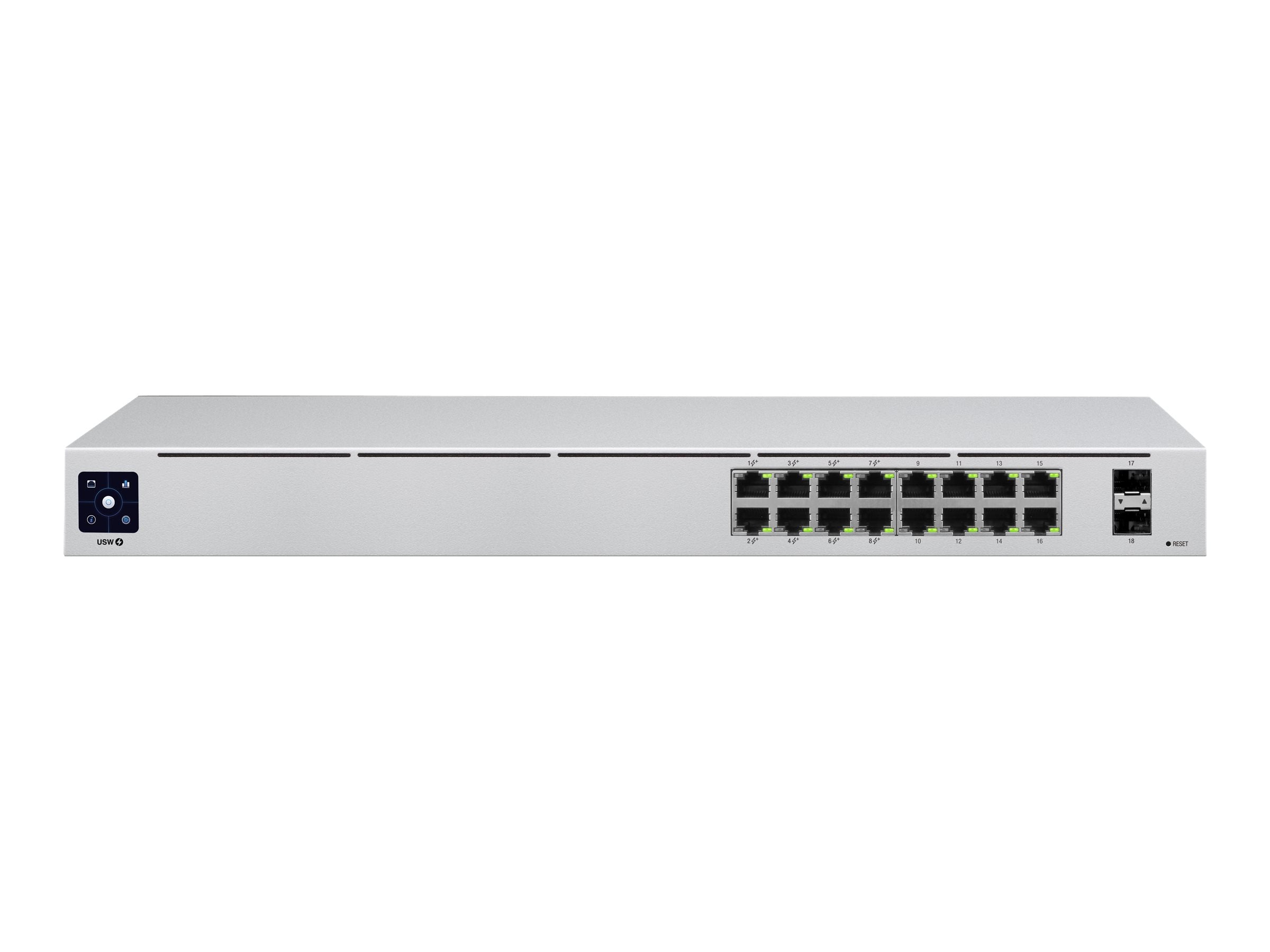 Ubiquiti UniFi Switch USW-16-POE Switch 16-porte Gigabit PoE+ - Lootbox.dk