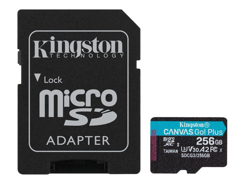 Kingston microSD-kort med adapter.