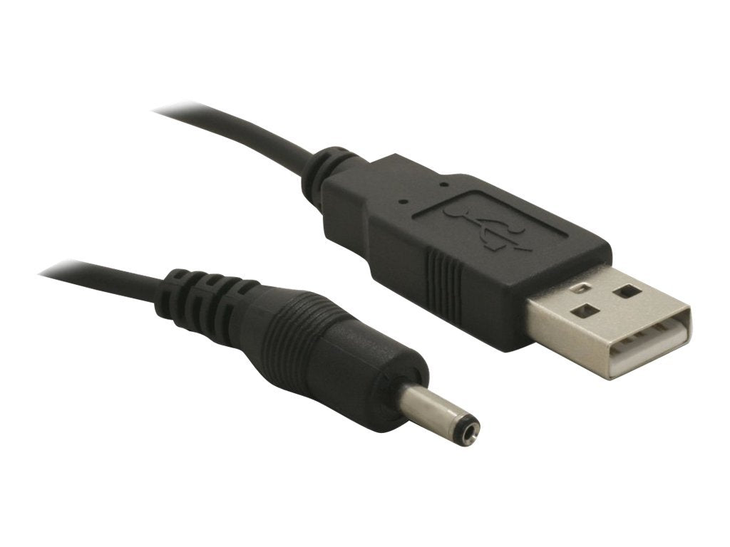Sort USB-kabel med stik.