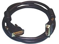 Sort DVI-kabel med stik.