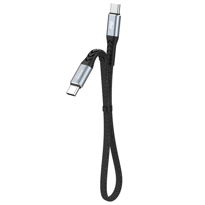 Dudao L10C USB-C to USB-C cable 100W 0.23m sort
