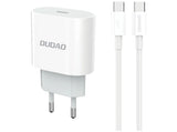 Dudao A14EUC Adapter 20Watt (1m USB-C to USB-C cable included)