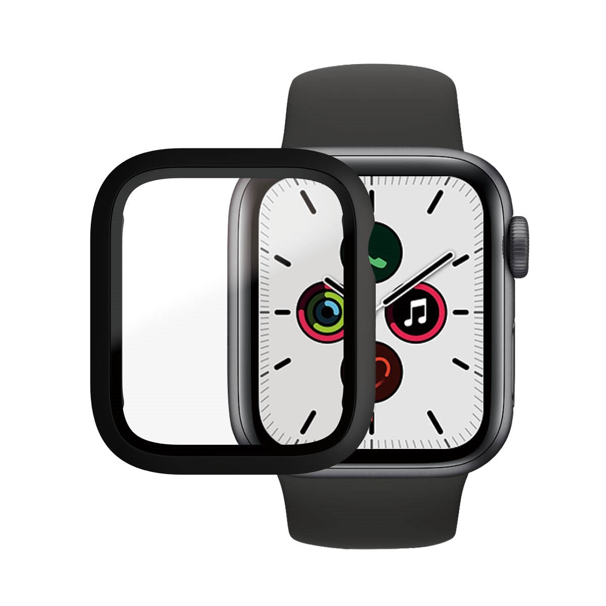 PanzerGlass™ Full Body Apple Watch 4/5/6/SE (40 mm) - Sort kant