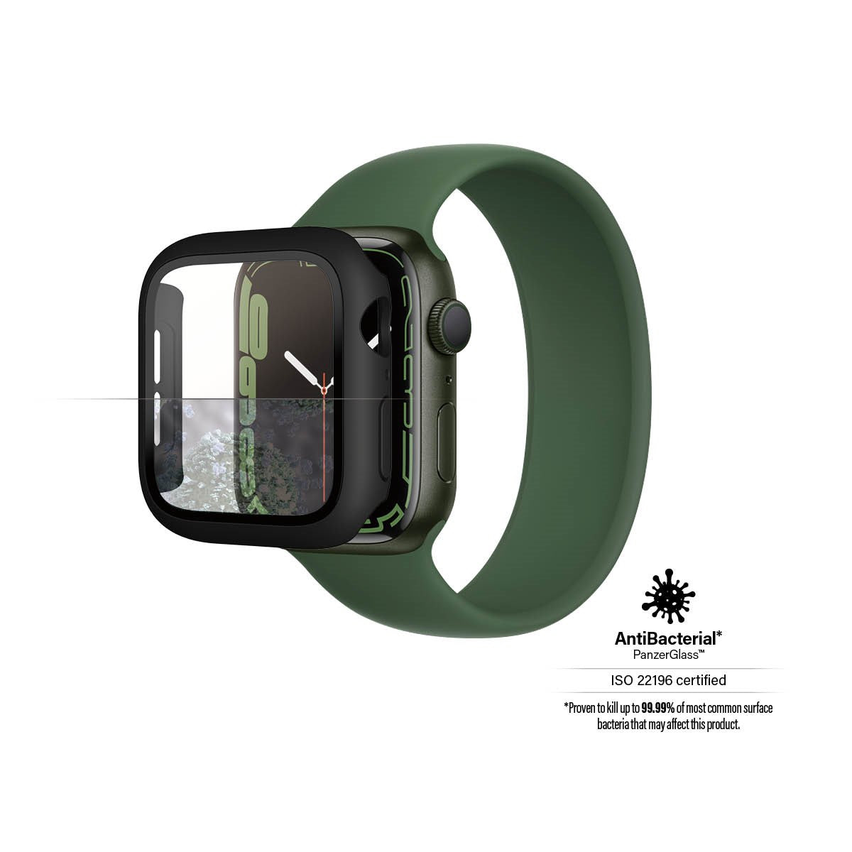 PanzerGlass™ Full Body Apple watch 7 (41mm) - Sort kant