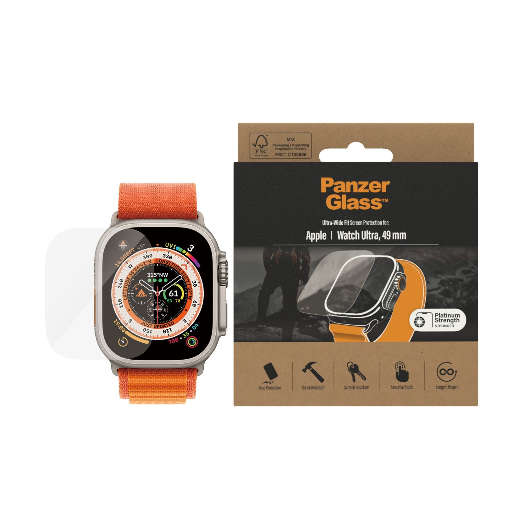 PanzerGlass™ Skærmbeskyttelse Apple Watch Ultra 49mm