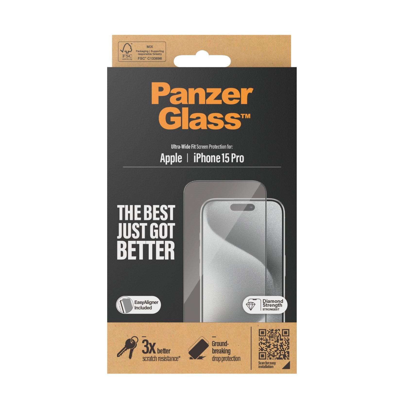 PanzerGlass™ iPhone 15 Pro UWF