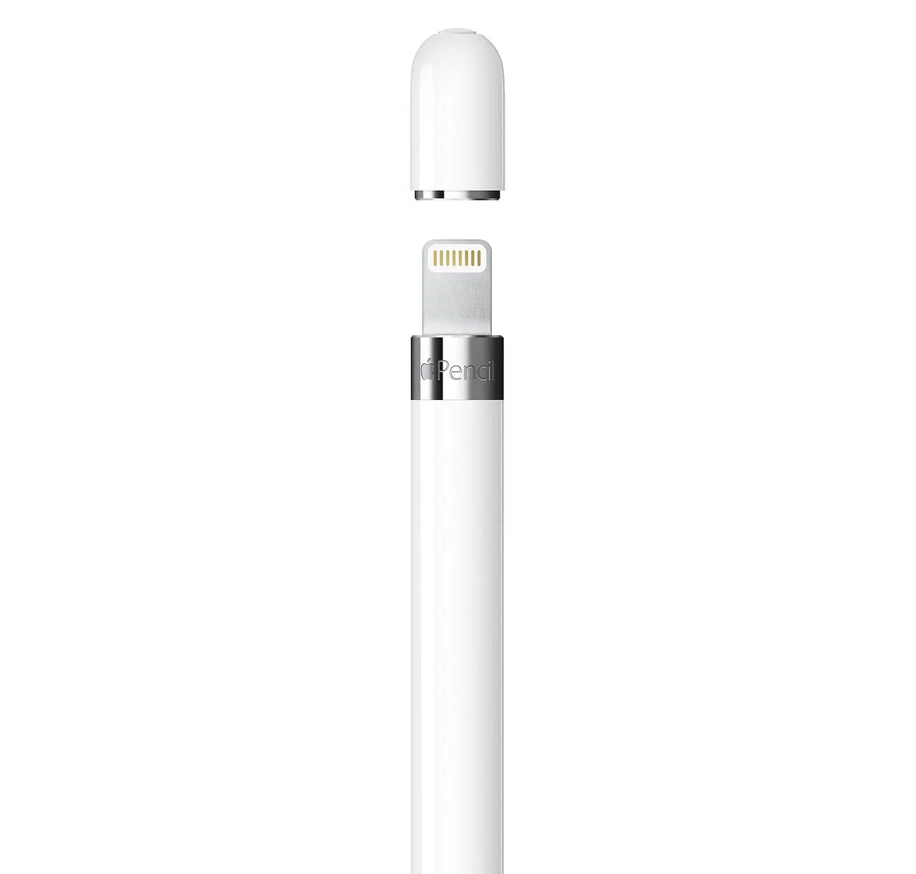 Apple Pencil with cap removed.