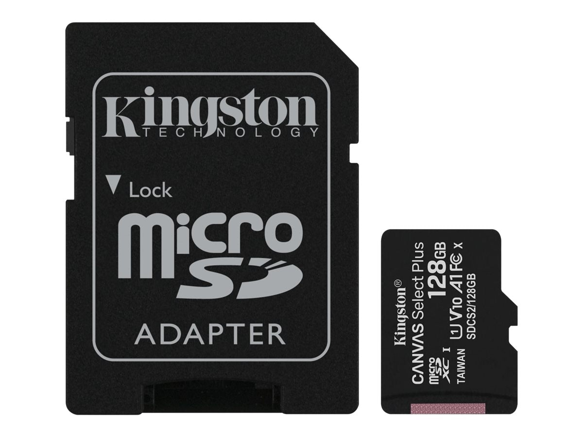 Kingston microSD-kort og adapter.