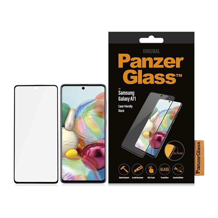 PanzerGlass™ Samsung Galaxy A71, med Sort Kant