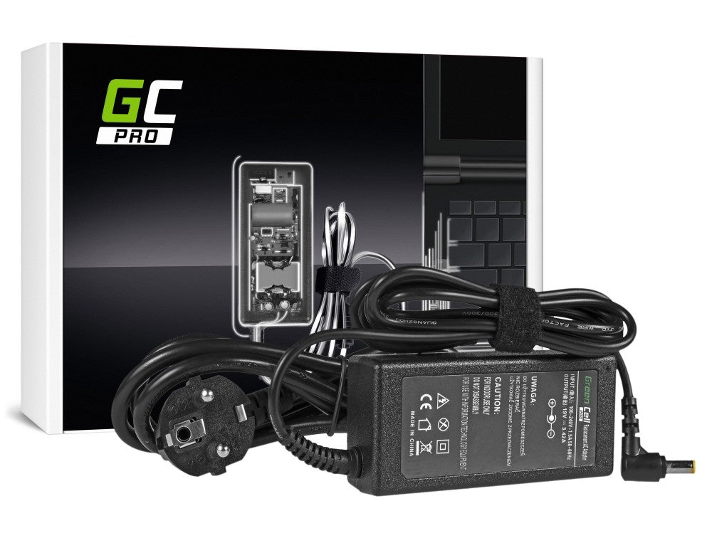 Green Cell PRO Charger AC Adapter for Acer 65W - Lootbox.dk