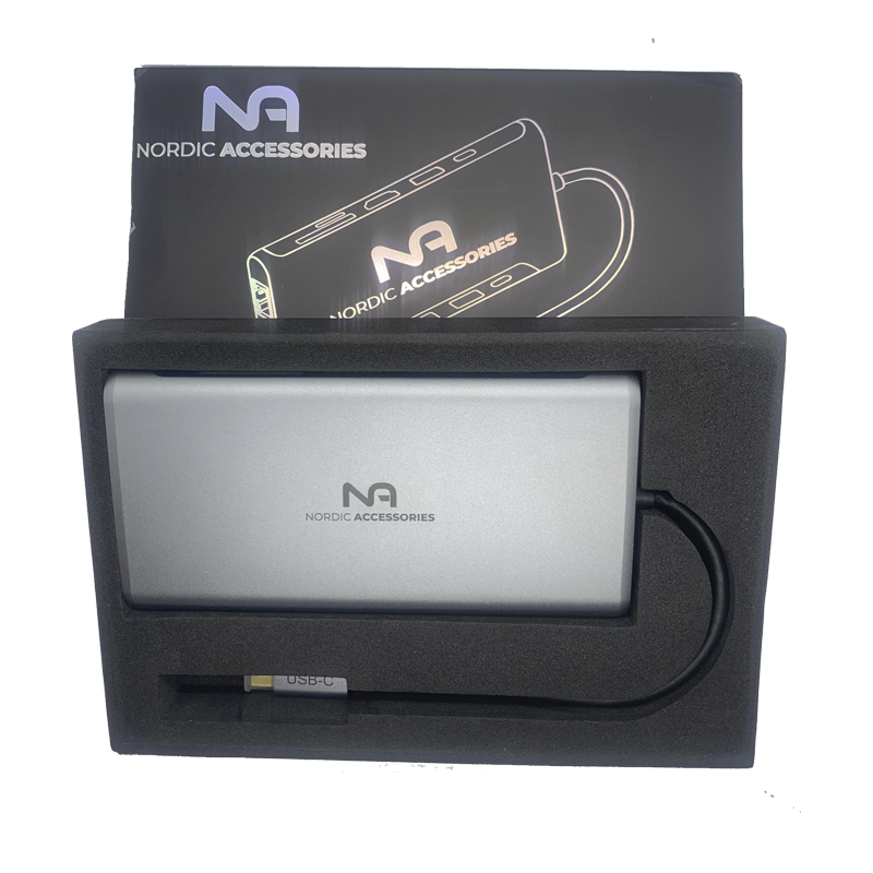 Nordic Accessories NOR-UH12H 12-in-1 USB-C Dockingstation - Lootbox.dk