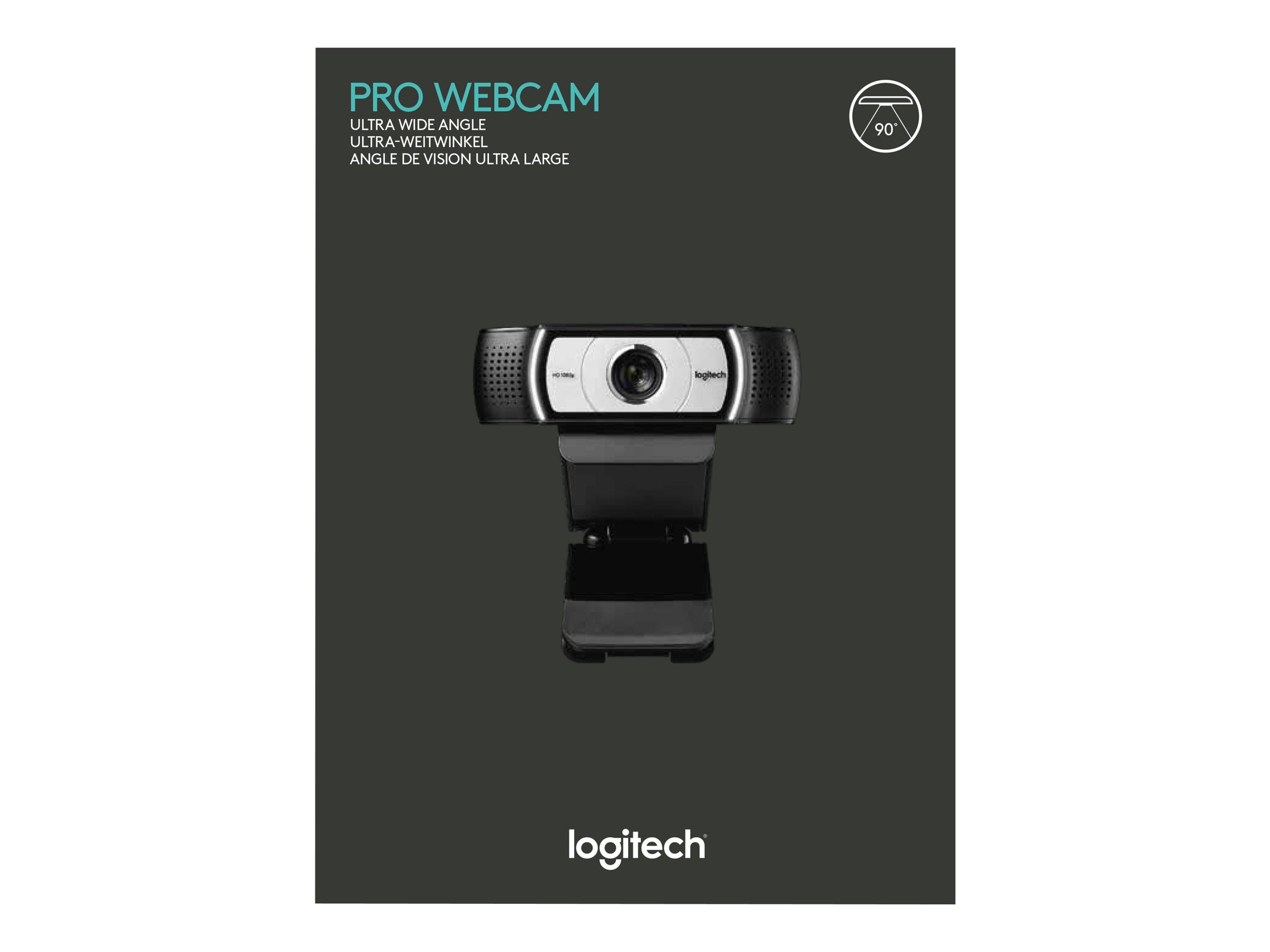 Logitech Pro Webcam emballage.