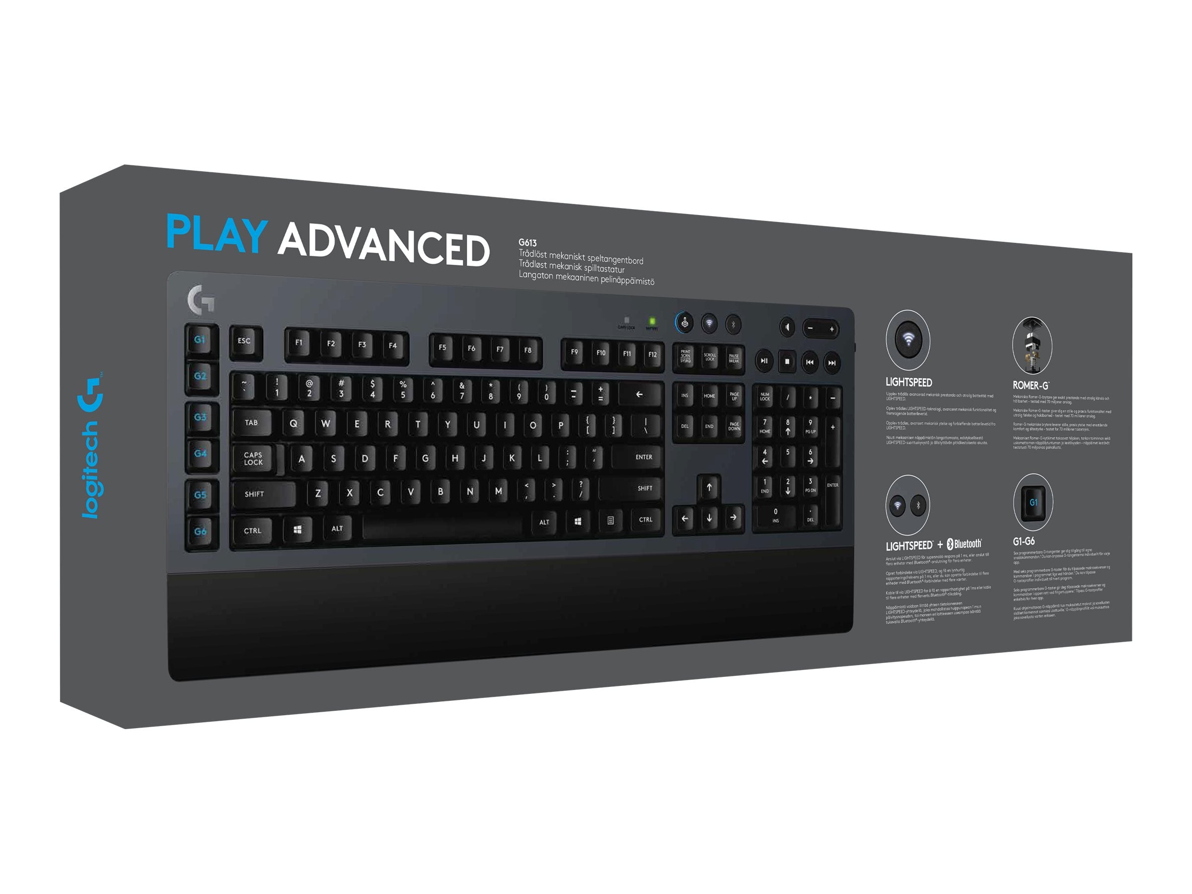 Gamer Keyboard Logitech G613 Mekanisk Trådløs - Lootbox.dk