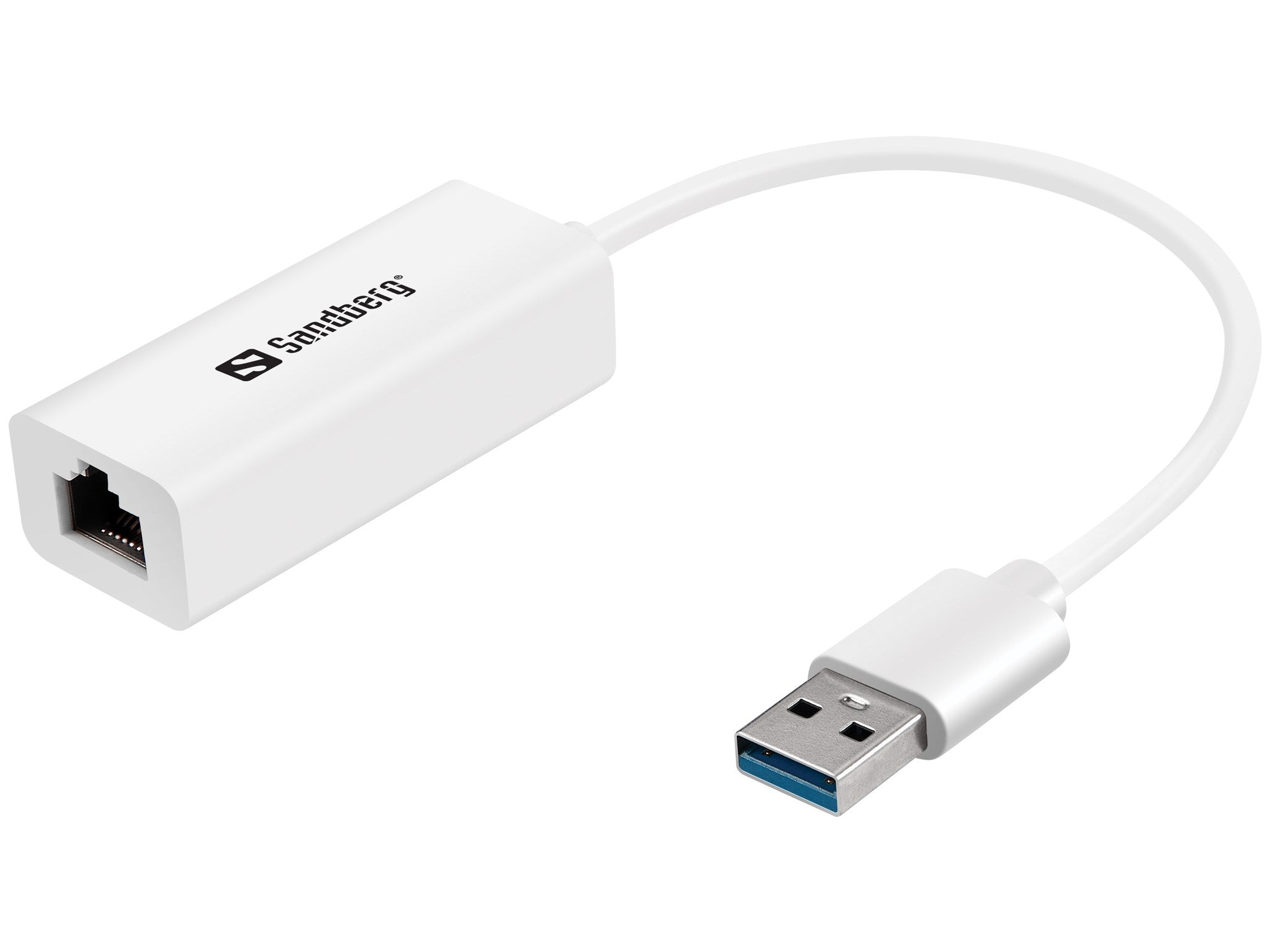 Sandberg USB3.0 Til LAN Adapter, Hvid