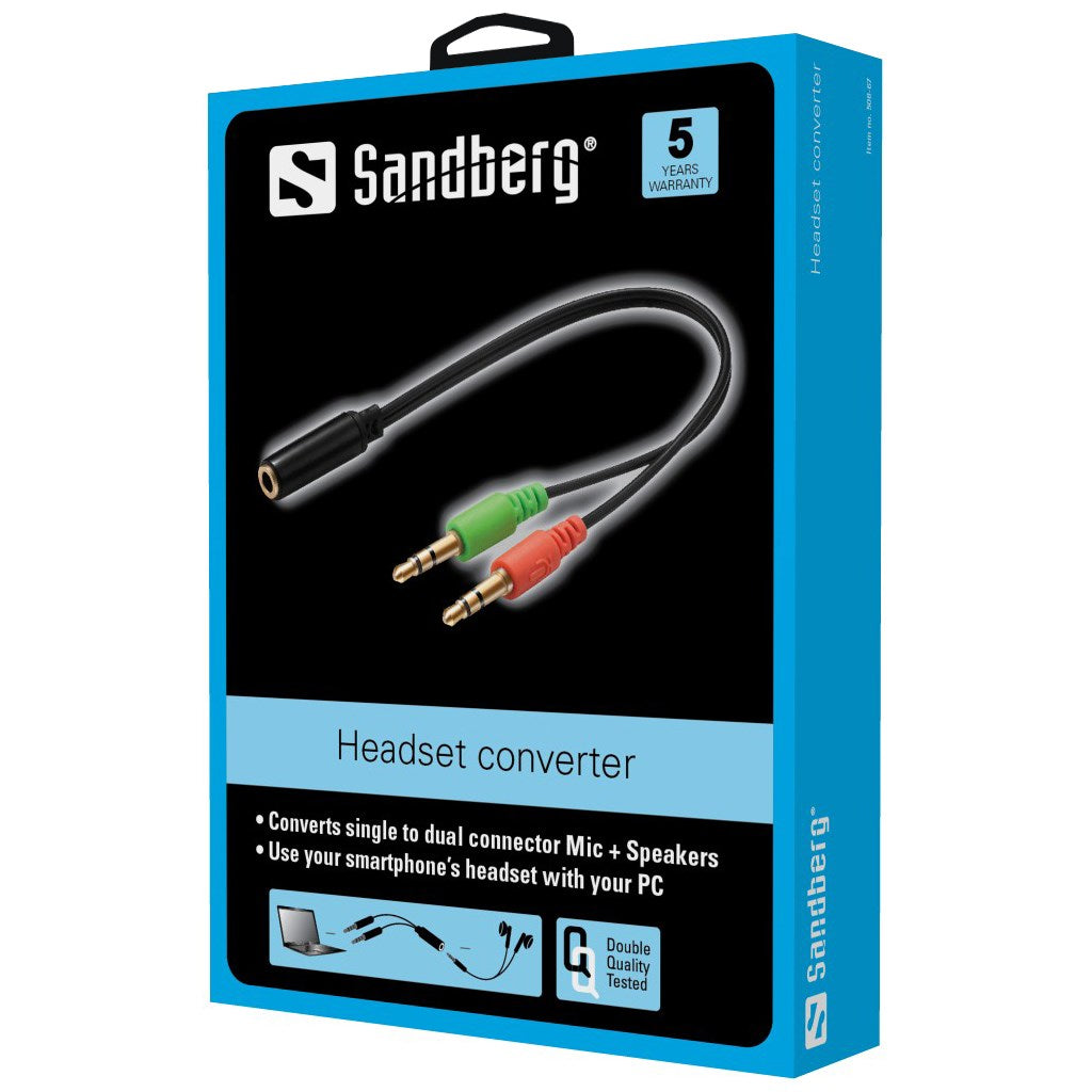 Sandberg Headset Converter Mobile to PC